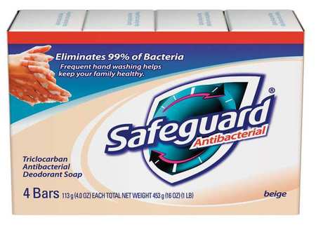 SAFEGUARD Antibacterial Bar Soap, 4 oz., PK48 08833