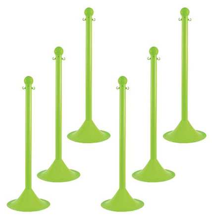 Zoro Select Light Duty Stanchion, 41 In. H, PK6 91514-6