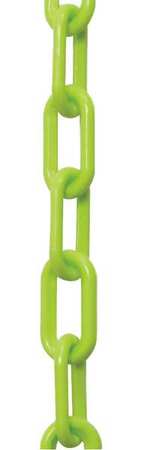 Zoro Select 1.5" (#6, 38 mm.) x 50 ft. Safety Green Plastic Chain 30014-50