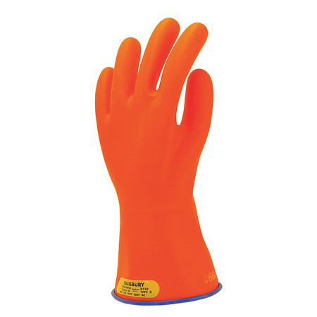SALISBURY Rubber Insulating Glove Class 00, 11", PR E0011R/8H