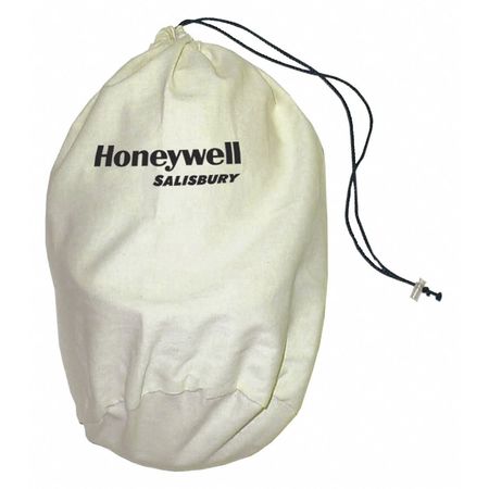 Salisbury Arc Flash Faceshield Storage Bag, Holds Headgear Components, Cotton, Fleece Interior, White AS BAG