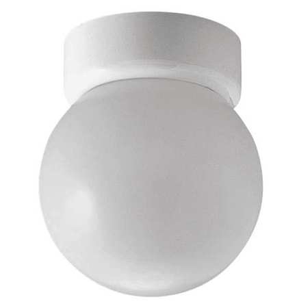 Progress Lighting Glass Globes 1-Light Close-to-Ceiling, 60 W, White P3203-30