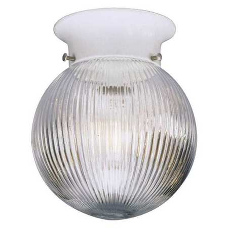 PROGRESS LIGHTING Glass Globes 1-Light Flush Mount, 60 W, White P3599-30
