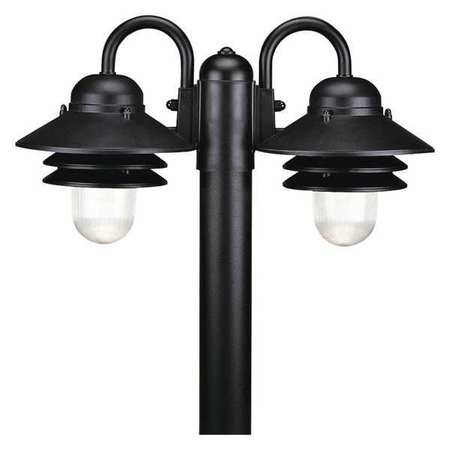 PROGRESS LIGHTING Newport 2-Light Post Lantern, 60 W, Textured Black P5493-31