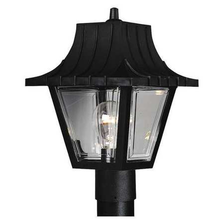 PROGRESS LIGHTING Mansard 1-Light Post Lantern, 60 W, Textured Black P5414-31