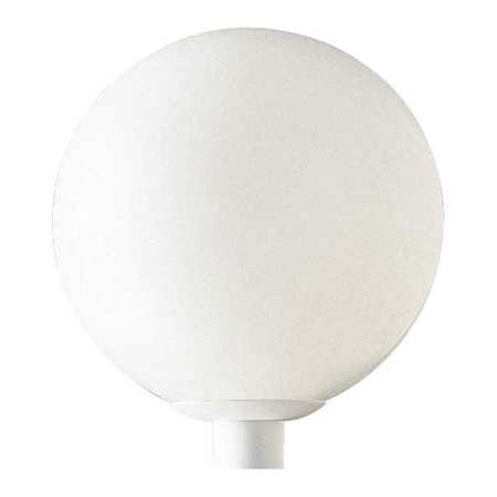PROGRESS LIGHTING Acrylic Globe 1-Light Post Lantern, 150 W, White P5436-60