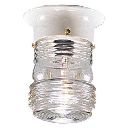 PROGRESS LIGHTING Utility Lantern 1-Light Close-to-Ceiling, 60 W, White P5603-30