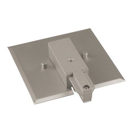 PROGRESS LIGHTING Track Accessories End Feed with Flush Canopy, Nickel P8745-09