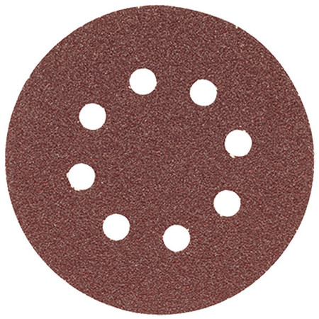 BOSCH 5In Sanding Disc 8-Hole Red 180 Grit, PK5 SR5R180