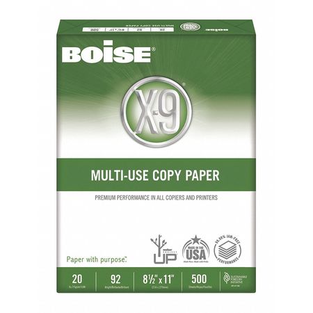 Boise Copy Paper, 92 Bright, 20lb, White, PK5 OX9001JR