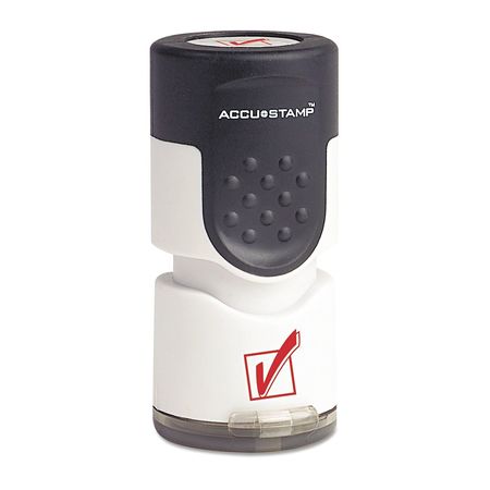 Accu-Stamp Accustamp Pre-Inked Round Stamp/Red 035658