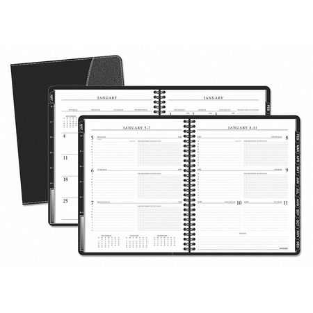 At-A-Glance Weekly Planner, 2Page, Black 70-545-05 | Zoro