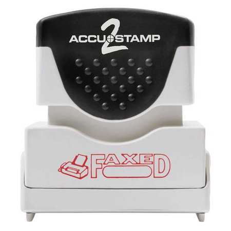 ACCU-STAMP2 Stamp, Red, Faxed, 1-5/8"x1/2" 035583