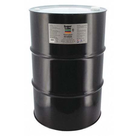 SUPER LUBE 55 gal Gear Oil Drum 220 ISO Viscosity, 90 SAE, Translucent Clear 54255
