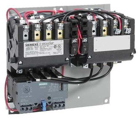 SIEMENS Reversing NEMA Magnetic Motor Starter, No Enclosure NEMA Rating, 120 to 240V AC, 3 Poles, 1NO 22CUC32AA