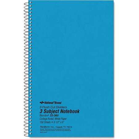 NATIONAL 6"x9.5" College Rule Wirebound Notebook 33360