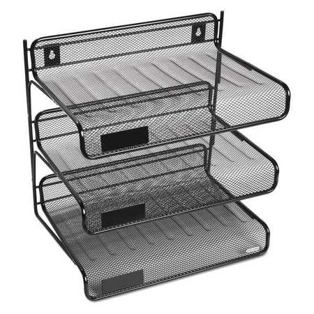 Rolodex Shelf, 3Tier, Dsk, Mesh, Black 22341