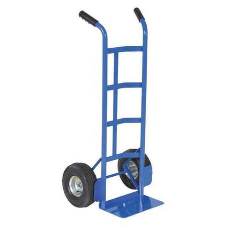 VESTIL Blue Steel Dual Handle Hand Truck Pneumatic Wheel 500 lb DHHT-500S