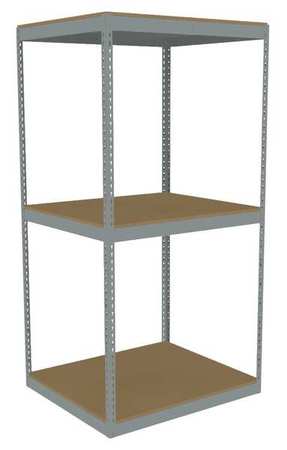 TENNSCO Boltless Shelving Unit, 30-5/8"D x 42-5/8"W x 84"H, 3 Shelves, Steel ZLE7-4230S-3D