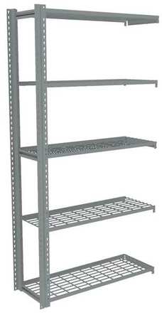 TENNSCO Boltless Shelving, Add-On, 36x12, Wire ZAH7-3612A-5W