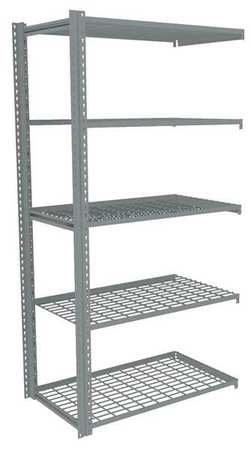 Tennsco Boltless Shelving, Add-On, 48x24, Wire ZAH7-4824A-5W