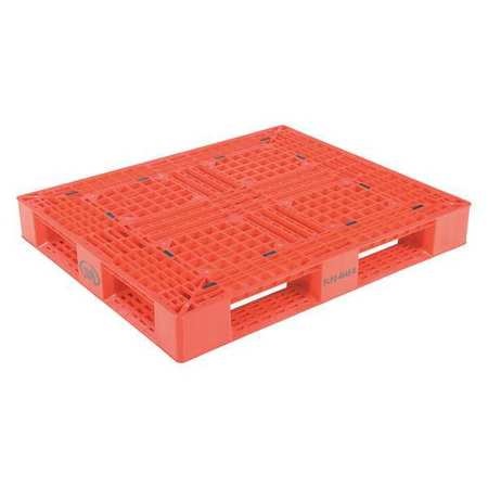 VESTIL Red Plastic Pallet, 8000 lb., 48 x 40 PLP2-4840-RED