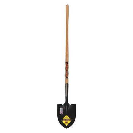 Structron #2 14 ga Round Point Shovel, Steel Blade, 48 in L Natural Hardwood Handle 49344