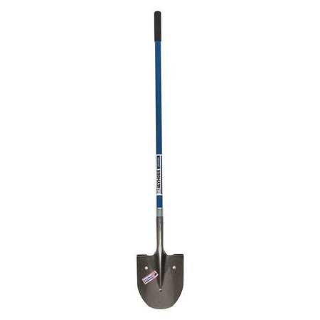 SEYMOUR MIDWEST 16 ga Rice Shovel, 48 in L Blue Professional Grade Fiberglass Handle 49465