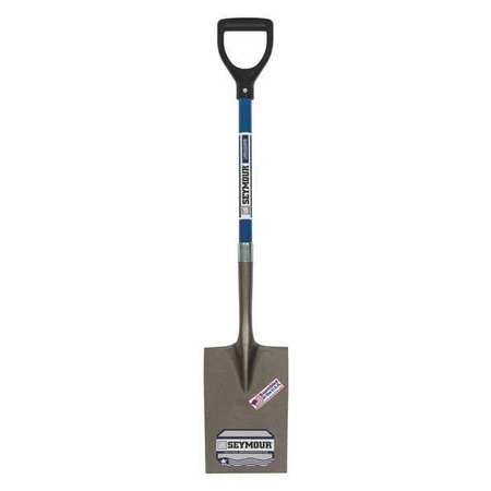 SEYMOUR MIDWEST 16 ga Garden Spade Shovel, 27 in L Blue Industrial Grade Fiberglass Handle 49454
