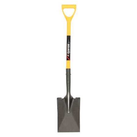 KENYON 14 ga Nursery Spade Shovel, Steel Blade, 28 in L Yellow Polymer with Fiberglass Core Handle 49654