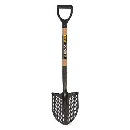 Toolite #2 14 ga Round Point Shovel, Steel Blade, 29 in L Natural Hardwood Handle 49491