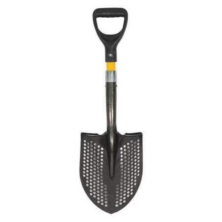 TOOLITE #2 14 ga Mini Round Point Shovel, Steel Blade, 28 in L Yellow/Black Handle 49538