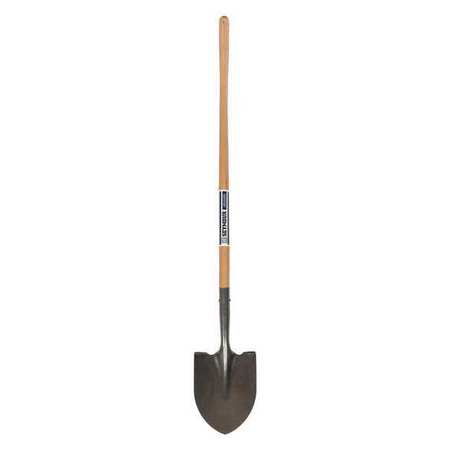SEYMOUR MIDWEST 16 ga Irrigation Shovel, Steel Blade, 48 in L Natural Hardwood Handle 49155