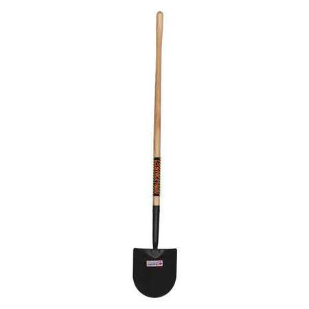 STRUCTRON Irrigation Shovel, Steel Blade, 46.5 in L Natural Hardwood Handle 49181