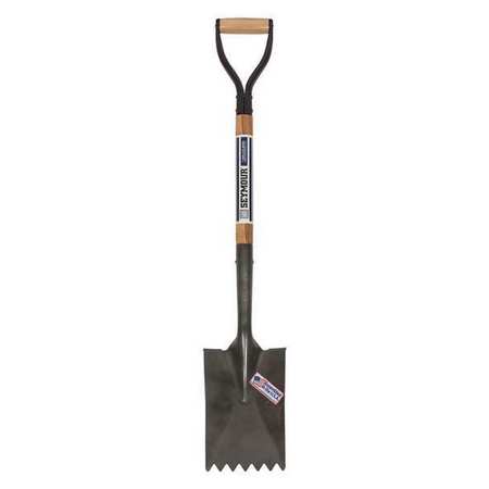 SEYMOUR MIDWEST Notched Roofing Spade Shovel, Steel Blade, 29 in L Natural Hardwood Handle 49169