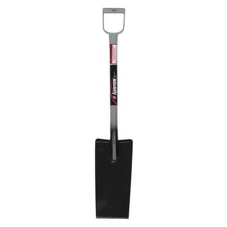 KENYON 14 ga Spade Shovel, Steel Blade, 27 in L Grey Steel Handle 49958
