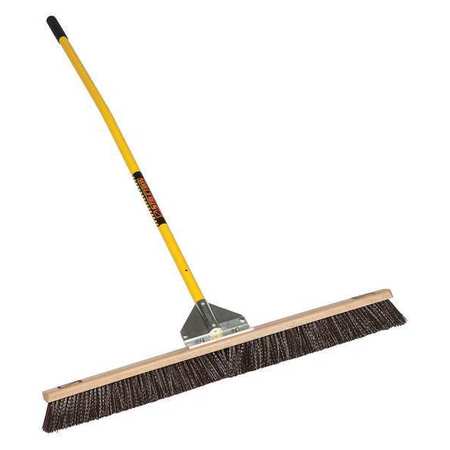 STRUCTRON Broom, 36", 60" Yellow Aluminum Handle 82136