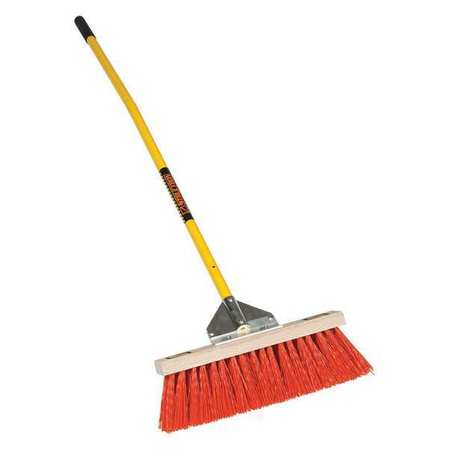 Structron Street Broom, 18", 60" Yellow Alm Handle 82118