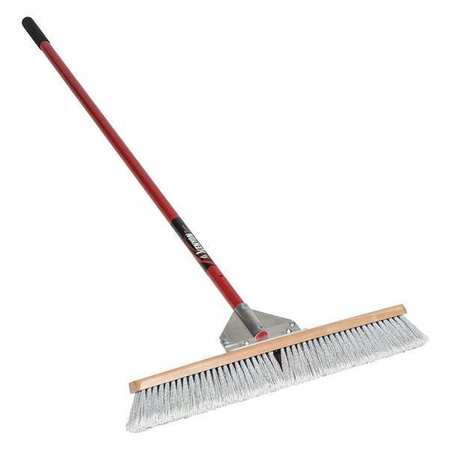 KENYON Dual Bristle Broom, 24", 60" Red Handle 82602