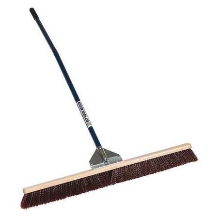 SEYMOUR MIDWEST Broom, 36", 60" Ergonomic Blue Handle 82936
