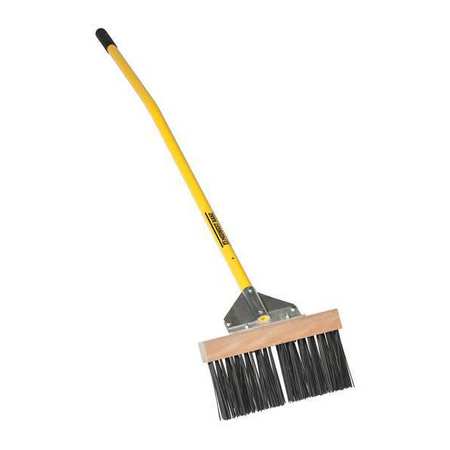 Midwest Rake Flat Steel Wire Broom, 12", 60" Handle 47025