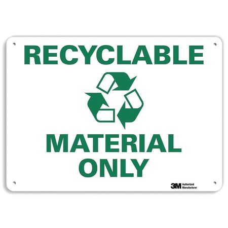 LYLE Recycling Sign, 14" W, 10" H, 0.040" Thick, U1-1062-NA_14x10 U1-1062-NA_14x10