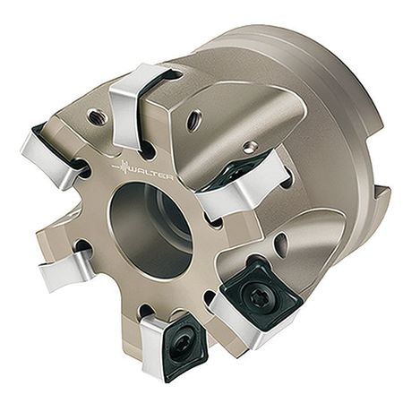 WALTER Indexable Face Mill, 3" Cutter Dia, 7 Inserts, 10.00mm Cut Depth, F4048 Series F4048.UB26.076.Z07.10