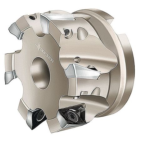 WALTER Indexable Face Mill, 2" Cutter Dia, 6 Inserts, 0.3940 in Cut Depth, F4042R Series F4042R.UB19.051.Z06.10