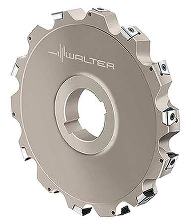 WALTER Indexable Slitting Cutter, 200.00mm Cutter Dia, 8 Inserts, 61.00mm Cut Depth, F4253 Series F4253.B50.200.Z08.14