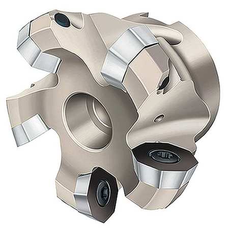 WALTER Indexable Face Mill, 4" Cutter Dia, 7 Inserts, 4.00mm Cut Depth, F4080 Series F4080.UB38.102DC.Z07.04