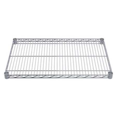 AKRO-MILS Wire Shelf, 18"D x 24"W, 4 Shelves, Chrome AWS1824SHELF