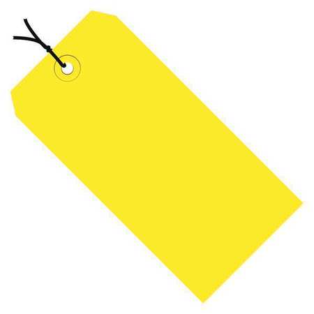 PARTNERS BRAND Shipping Tags, Pre-Strung, 13 Pt., 3 1/4" x 1 5/8", Yellow, 1000/Case G11022C