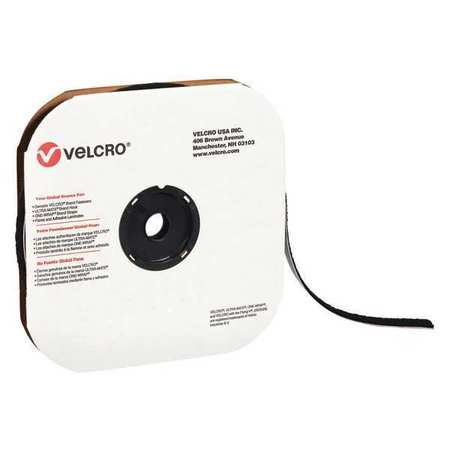 Velcro Brand Tape Strips, Hook, 3/4"x75ft., Blk, 1PK, 75', 3/4" Wd, Black VEL111