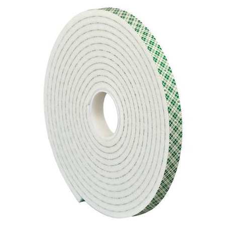 3M Double Sided Foam Tape, 1/2"x5 yds., 1/4", Natural T9534004R